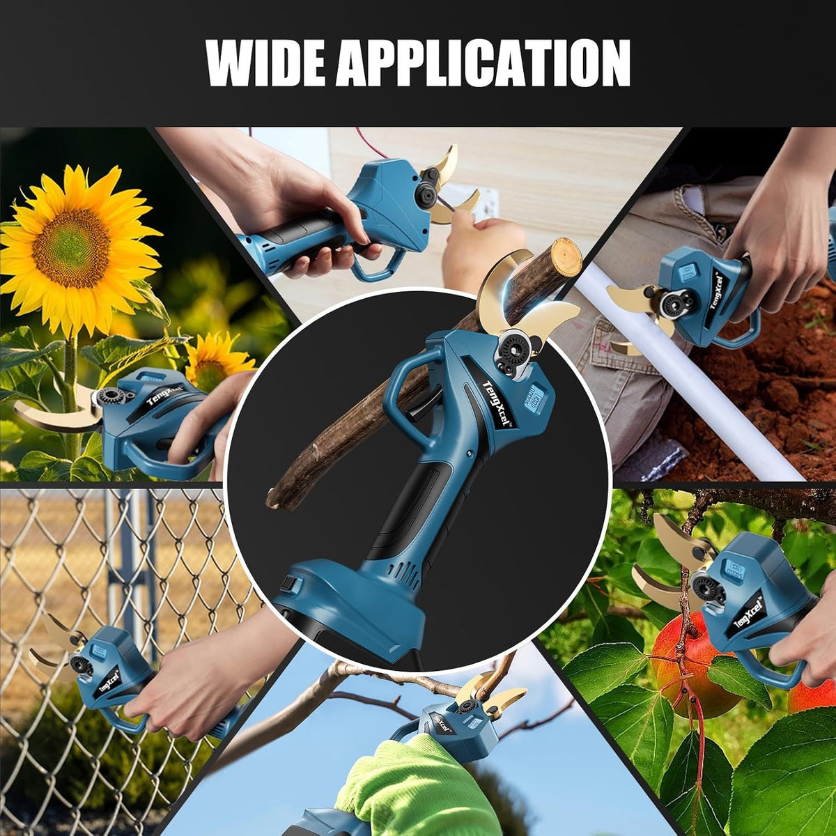 Electric Pruning Shears Compatible with Makita 18V Battery 2.4" Cutting Dia