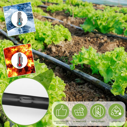 250 ft 5/8 Inch Drip Tape Irrigation Kit Drip Tape 8 Mil 8" Spacing Hose Garden Watering Tubing System Automatic Irrigation Equipment for Plant, Landscape, Yard, Lawn and Farm