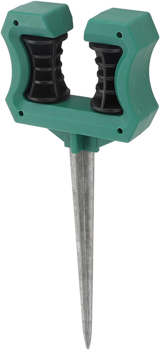 Garden Hose Guide Spike, 10 Inch Rust Proof Heavy Duty Metal Stake with Smooth Roller Design, for Plant Protection in Lawn Garden Flower Bed