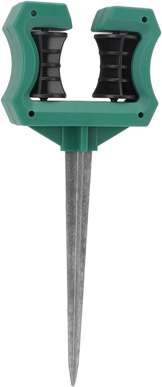 Garden Hose Guide Spike, 10 Inch Rust Proof Heavy Duty Metal Stake with Smooth Roller Design, for Plant Protection in Lawn Garden Flower Bed