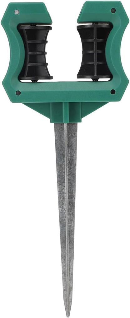 Garden Hose Guide Spike, 10 Inch Rust Proof Heavy Duty Metal Stake with Smooth Roller Design, for Plant Protection in Lawn Garden Flower Bed