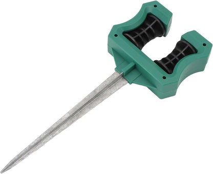 Garden Hose Guide Spike, 10 Inch Rust Proof Heavy Duty Metal Stake with Smooth Roller Design, for Plant Protection in Lawn Garden Flower Bed