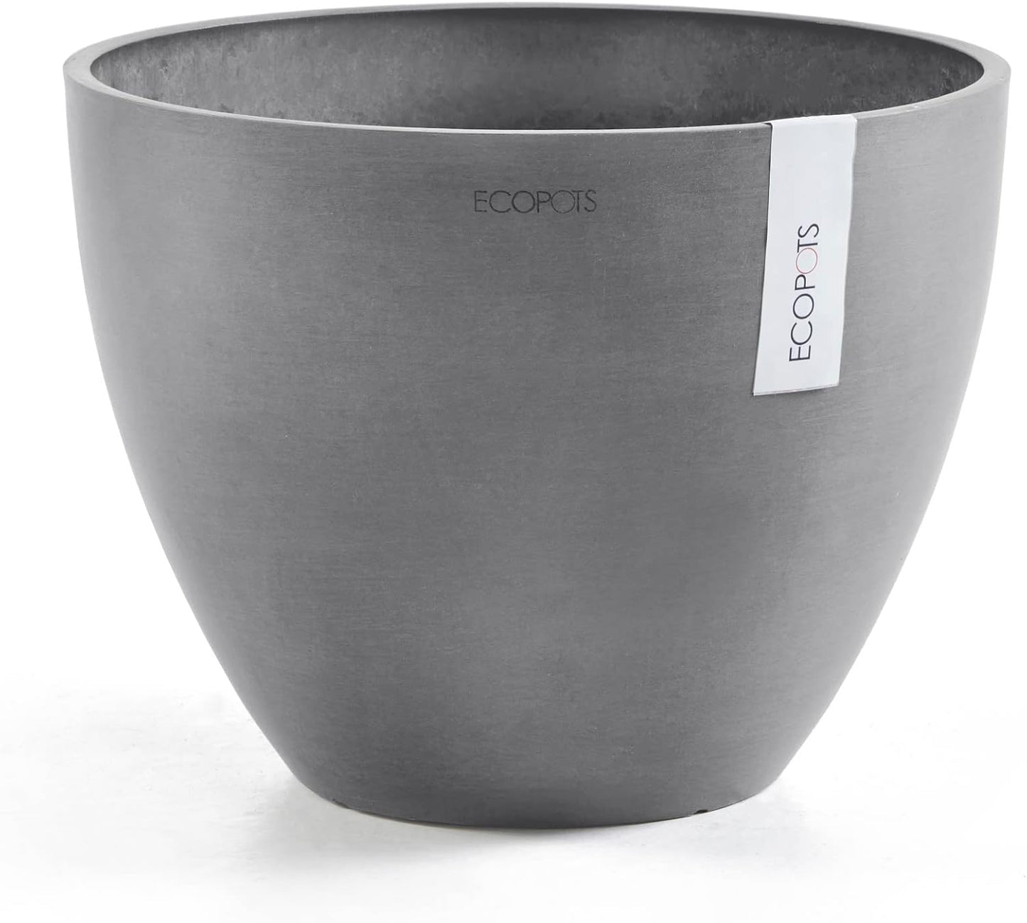 Antwerp Round Tapered Flower Planter, White Grey, 16"