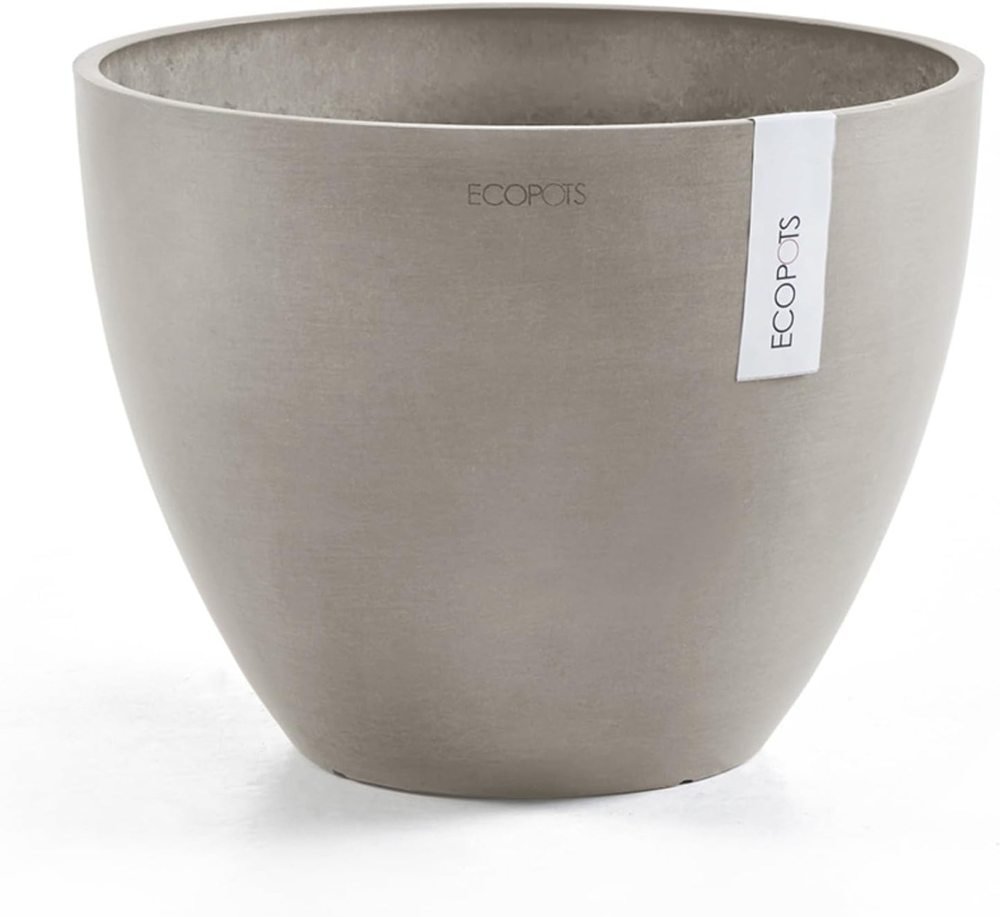 Antwerp Round Tapered Flower Planter, White Grey, 16"