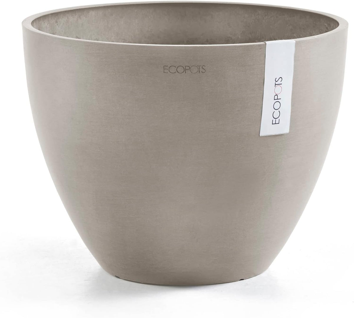 Antwerp Round Tapered Flower Planter, White Grey, 16"