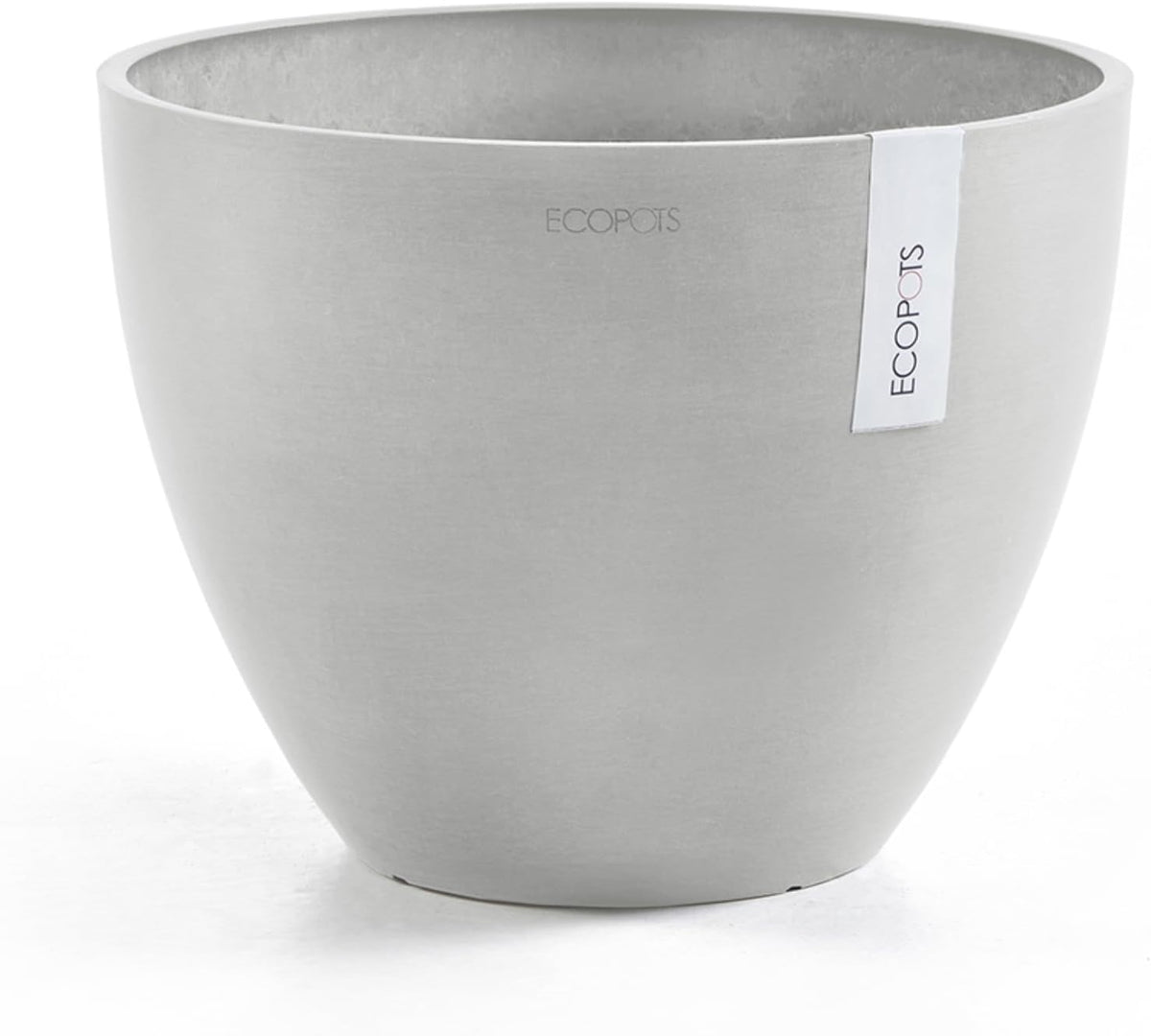 Antwerp Round Tapered Flower Planter, White Grey, 16"
