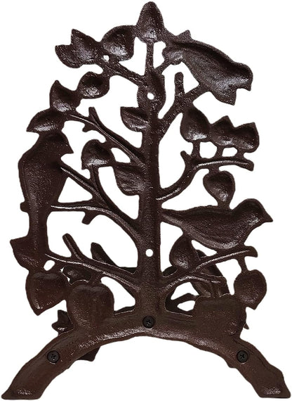 Garden Hose Holder Cast Iron Heavy Duty Water Hose Hanger, Outside Wall Mount, Solid Metal Decorative Rack/Organizer/Stand, Easy to Install, Hold Up to 50/75/100 ft (Hose holder - 2 Birds)