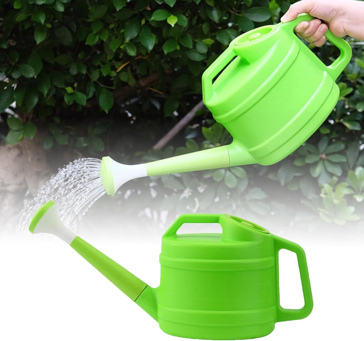Watering Can for Plants with Sprinkler Head, Detachable Watering Can for House Plant Garden Flower, 2.5L Large Capacity Water Can Plastic Pot, Long Spout for Indoor Outdoor, 1/2 Gallon (2Pcs)