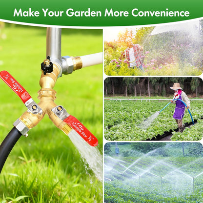 Twinke Star 2 Way Heavy Duty Brass Garden Hose Splitter