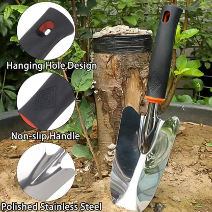 Garden Trowel Hand Shovel, Heavy Duty Stainless Steel Garden Spade
