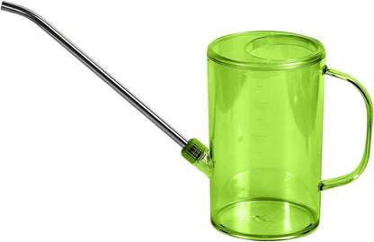 Plastic Watering Can - Small with Long Spout - 1/4 Gallon - 34 Oz - Grey