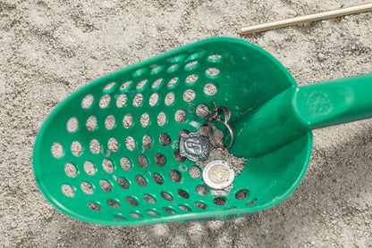 14-Inch Green Sand Scoop with Brass Probe for Gold Panning and Metal Detecting - 2-in-1 Design with 4-1/8 Inch Probe - GP3-SS23GG