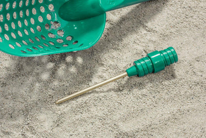 14-Inch Green Sand Scoop with Brass Probe for Gold Panning and Metal Detecting - 2-in-1 Design with 4-1/8 Inch Probe - GP3-SS23GG
