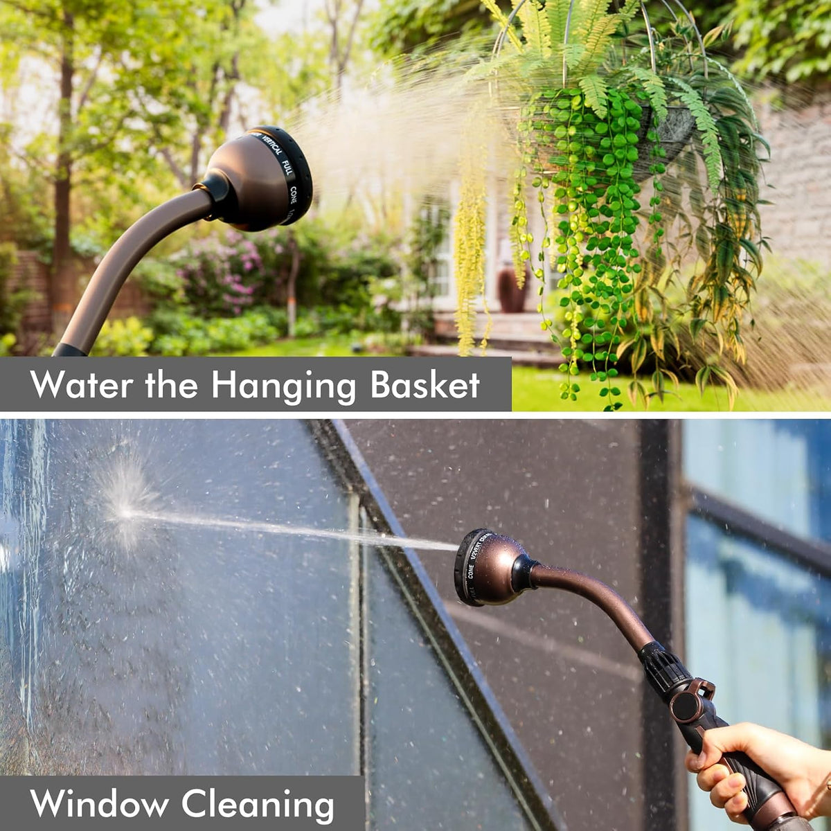 Watering Wand Heavy Duty, 15-Inch Long Hose Nozzle Sprayer