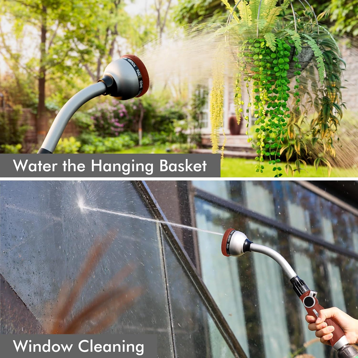 Watering Wand Heavy Duty, 15-Inch Long Hose Nozzle Sprayer