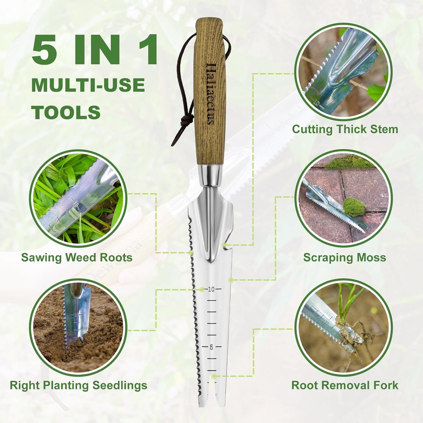 Multi-Use Weed Trowel, Stainless Steel Dandelion Fork Puller