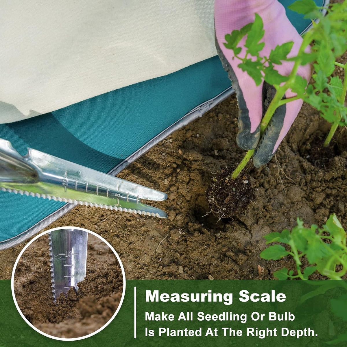 Multi-Use Weed Trowel, Stainless Steel Dandelion Fork Puller