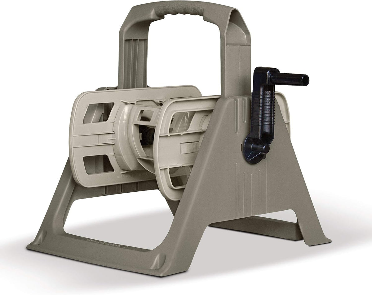 100 ft. Portable Wall Mount Garden Hose Reel, Taupe