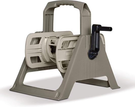 100 ft. Portable Wall Mount Garden Hose Reel, Taupe