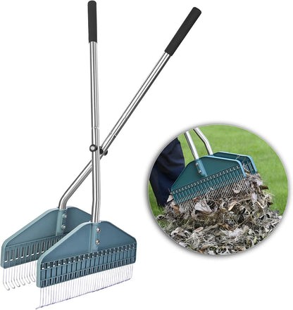 Leaf Grabber Rake, 36.6 Inches, 3.3 Pounds（Straight Grip）