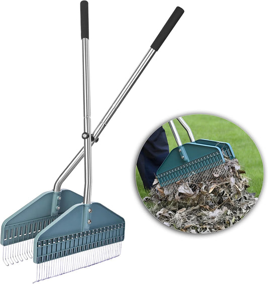 Leaf Grabber Rake, 36.6 Inches, 3.3 Pounds（Straight Grip）