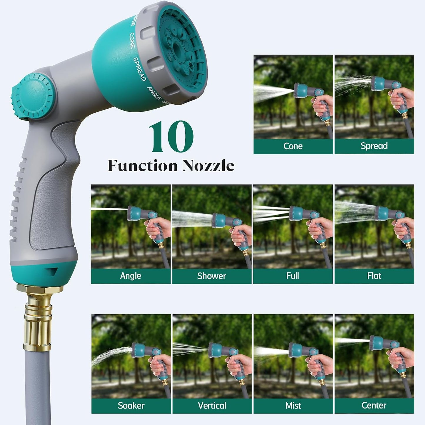 1/2" x 100 ft Retractable Garden Hose Reel, Any Length Lock & 180°Swivel