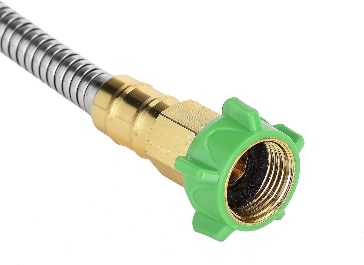Metal Garden Hose, 3 Feet Stainless Steel, No Kink, Lightweight
