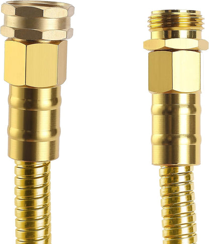 Metal Garden Hose, 3 Feet Stainless Steel, No Kink, Lightweight