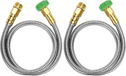 Metal Garden Hose, 3 Feet Stainless Steel, No Kink, Lightweight