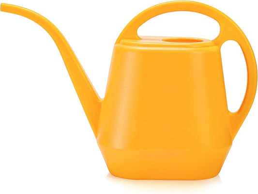 Watering Can, 1/2 Gallon Plastic Watering Cans with Comfortable Handle, Small Garden Watering Cans Long Spout for Indoor Outdoor Watering Plants, Yellow