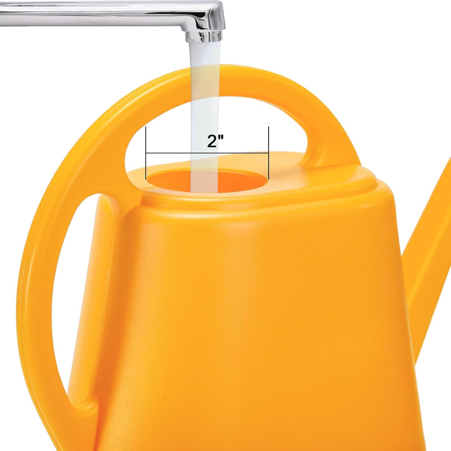 Watering Can, 1/2 Gallon Plastic Watering Cans with Comfortable Handle, Small Garden Watering Cans Long Spout for Indoor Outdoor Watering Plants, Yellow
