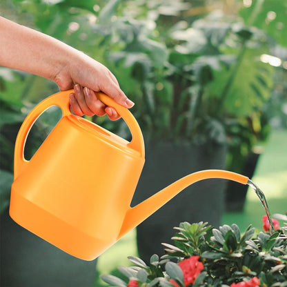 Watering Can, 1/2 Gallon Plastic Watering Cans with Comfortable Handle, Small Garden Watering Cans Long Spout for Indoor Outdoor Watering Plants, Yellow