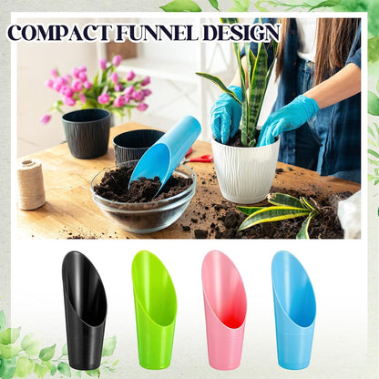 48 Pcs Bonsai Soil Scoops Small Plastic Garden Soil Scoop Set Colorful Small Potting Shovel for Garden Tools