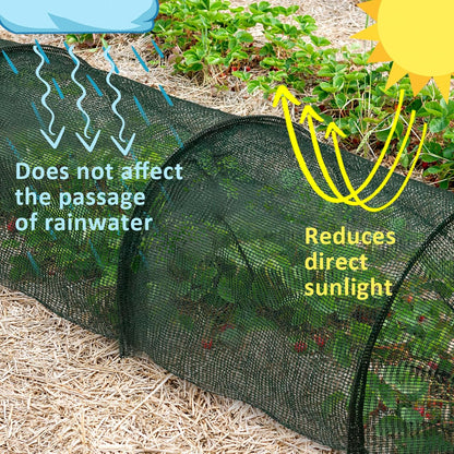 2 in 1 Portable Greenhouse Protection from Sun Heat,Garden Tunnel Shade Net Cover with Quick-Release Technology,Row Covers for Vegetables Plant Cover from Sun (Pack 2)