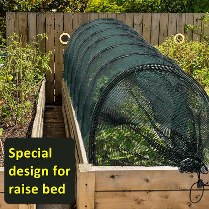 2 in 1 Portable Greenhouse Protection from Sun Heat,Garden Tunnel Shade Net Cover with Quick-Release Technology,Row Covers for Vegetables Plant Cover from Sun (Pack 2)