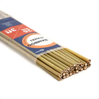COLOtime Bamboo Stakes 4FT Garden Stakes Plant Stakes for Indoor and Outdoor Climbing Plants Poles Sticks Support Tomatoes Eggplants Beans 25 Pack