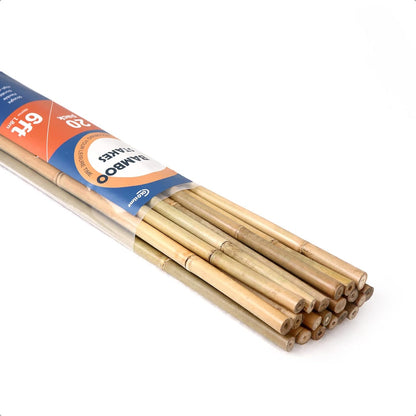COLOtime Bamboo Stakes 4FT Garden Stakes Plant Stakes for Indoor and Outdoor Climbing Plants Poles Sticks Support Tomatoes Eggplants Beans 25 Pack