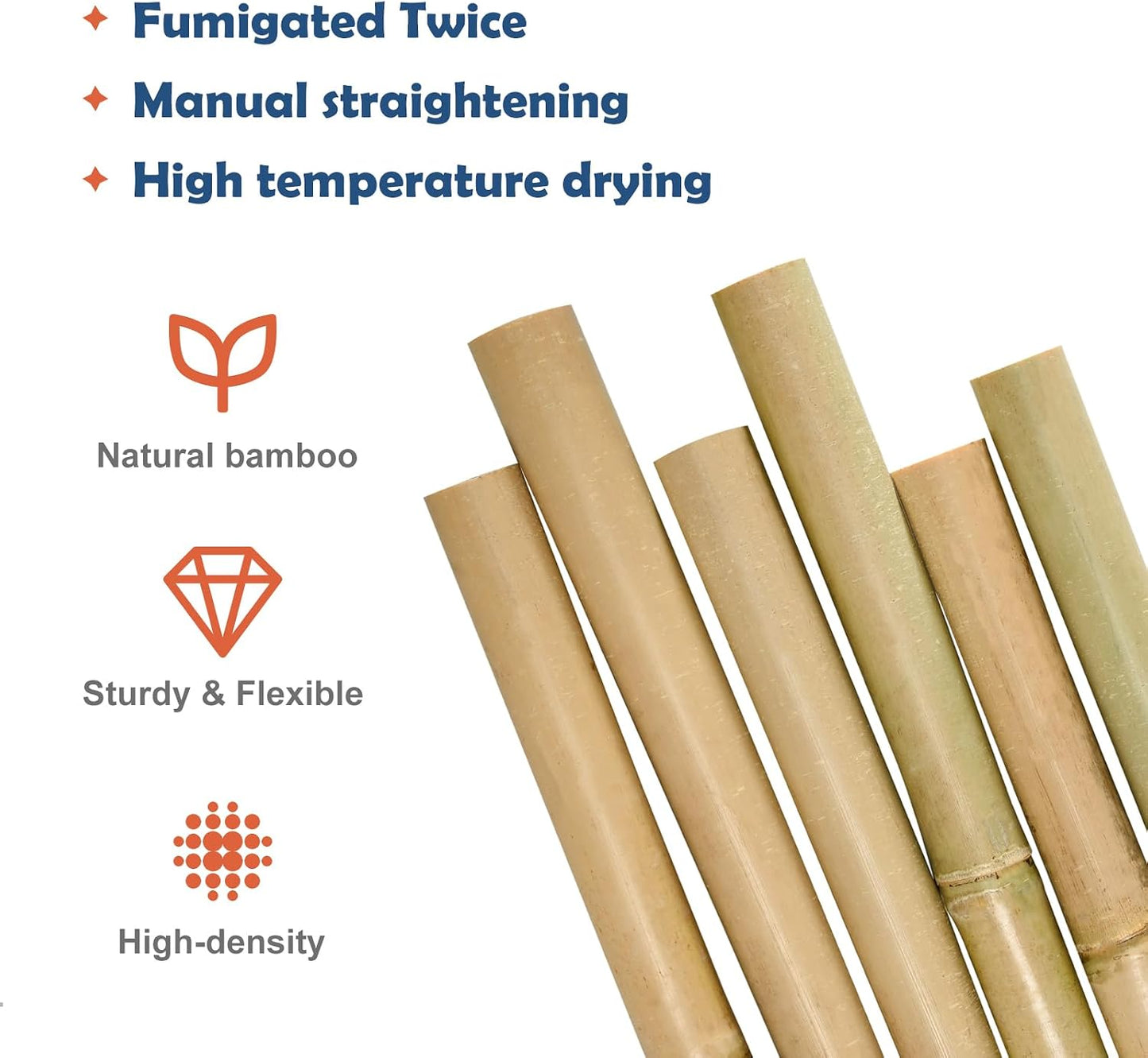 COLOtime Bamboo Stakes 4FT Garden Stakes Plant Stakes for Indoor and Outdoor Climbing Plants Poles Sticks Support Tomatoes Eggplants Beans 25 Pack