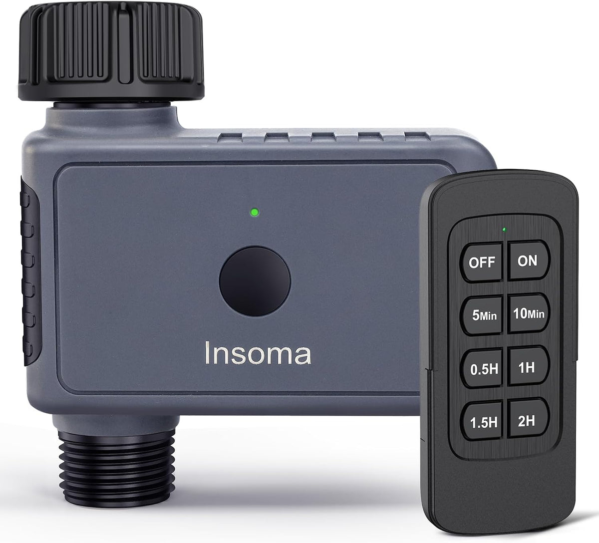 2 Zone Water Timer, Programmable Irrigation Sprinkler Timer for Garden Hose, Outdoor Hose Faucet Timers with Rain Delay/Manual/Auto Modes, IPX5 Waterproof for Drip System & Lawn