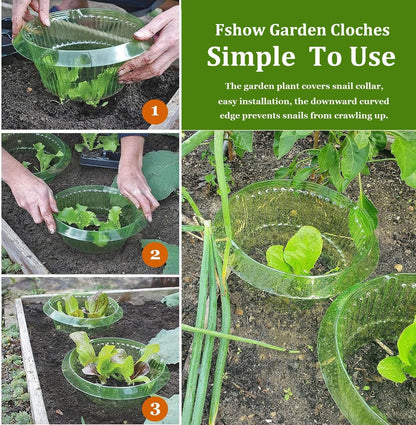 Garden Cloches,20 Pack Reusable Plant Bell Cover,Bell Jar Cloches for Protection Against Sun, Frost, Snails Etc. (Dark Green)