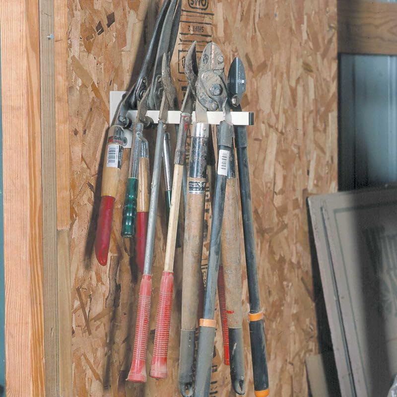 Single-Spoke Alloy Steel Tool Rack, 12-Inch, Black, for Cords, Hoses, Loppers, and Shears