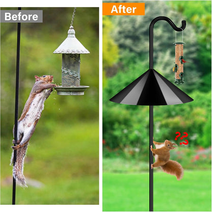 76'' Bird Feeder Pole, Heavy Duty Shepherds Hooks for Outdoor with 7-Prong Base, Adjustable Shepherds Hook for Hummingbird Feeder, Lanterns, Plants, Wedding Decor (1 Pack)