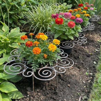 Peony Cages and Supports, Metal Plant Support Ring for Garden, Peonies Cages and Supports, Stackable Houseplant Stake, Dahlia Cage, Outdoor Orchid Clip (L-17.3")