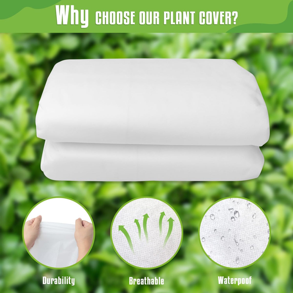 Plant Covers Freeze Protection, 10Ft x 33Ft 0.95 oz/yd² Floating Row Cover for Outdoor Plants, Garden Fabric Cover for Winter, Frost Cloth Freeze Protection Cover