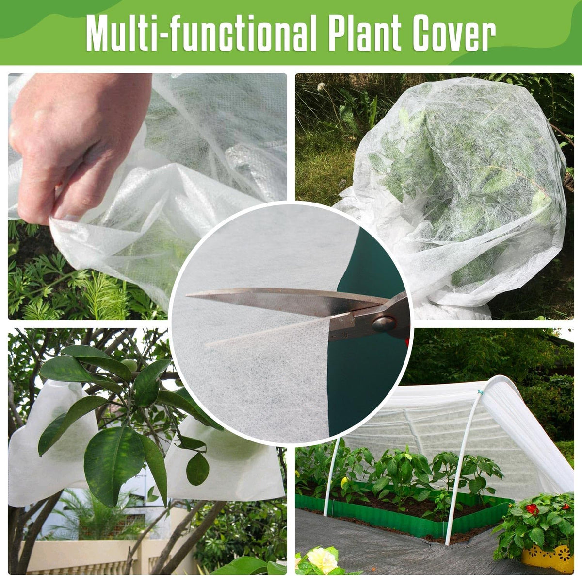 Plant Covers Freeze Protection, 10Ft x 33Ft 0.95 oz/yd² Floating Row Cover for Outdoor Plants, Garden Fabric Cover for Winter, Frost Cloth Freeze Protection Cover
