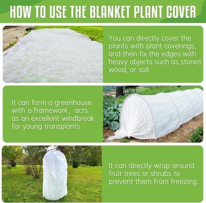 Plant Covers Freeze Protection, 10Ft x 33Ft 0.95 oz/yd² Floating Row Cover for Outdoor Plants, Garden Fabric Cover for Winter, Frost Cloth Freeze Protection Cover
