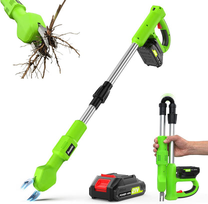 ecstal Veecool Electric Weed Puller Tool, No Bending Weed Remove Tool, Stand Up Weed Puller Tool with Long Handle, One Charge Pulls 3000+ Weeds Wacker, Garden Weed Picker Tool for Lawn, Yard and Farm