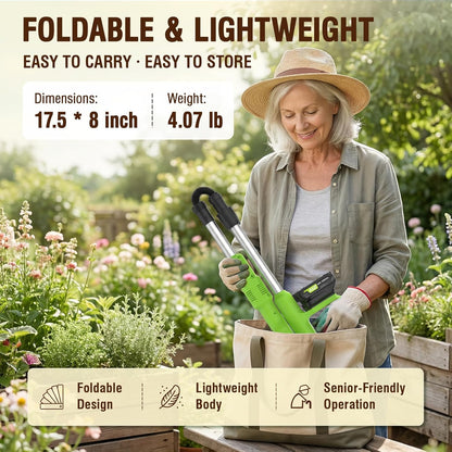 ecstal Veecool Electric Weed Puller Tool, No Bending Weed Remove Tool, Stand Up Weed Puller Tool with Long Handle, One Charge Pulls 3000+ Weeds Wacker, Garden Weed Picker Tool for Lawn, Yard and Farm