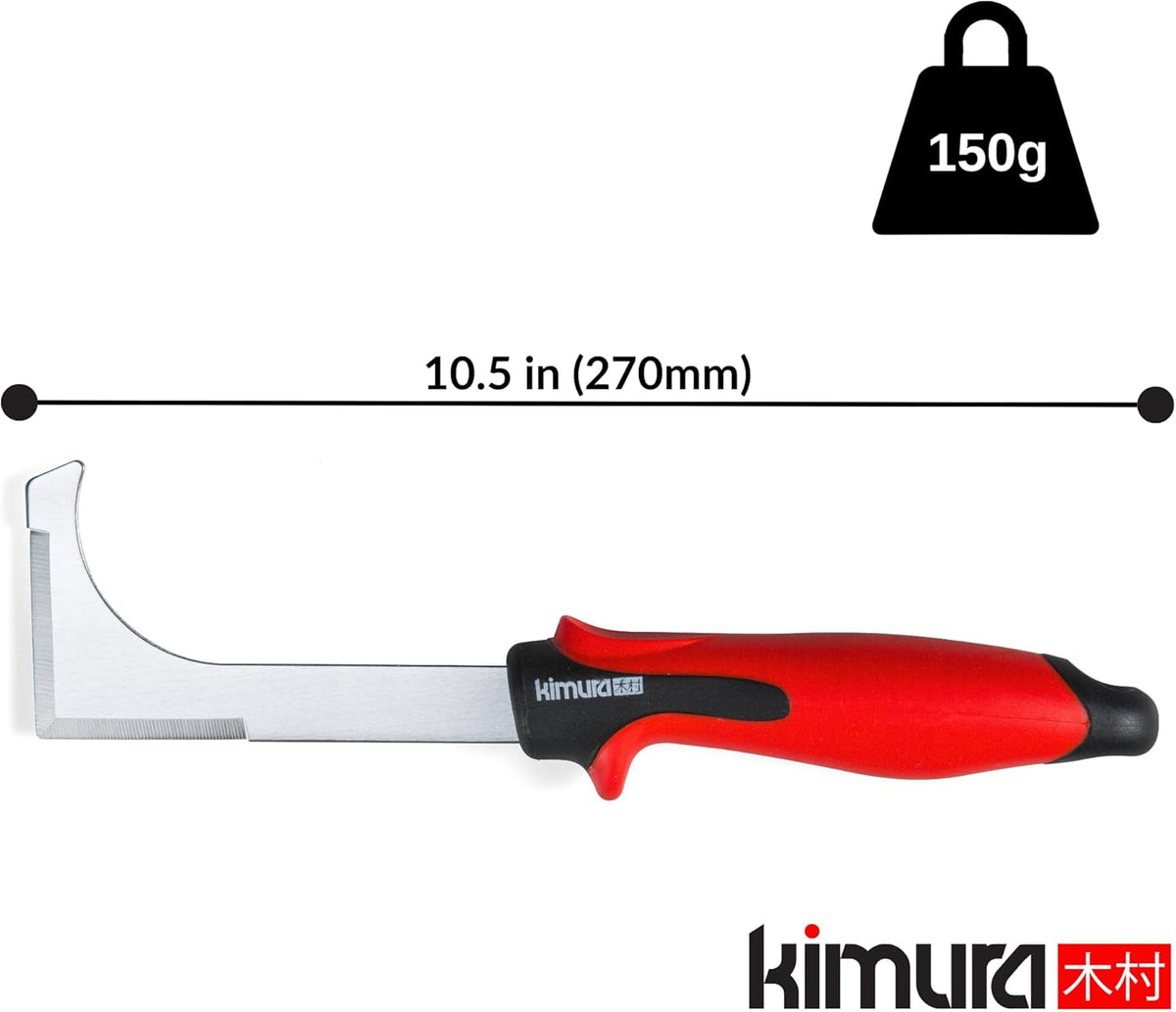 Pro Crack Weeder Crevice Tool, Japanese SK5 Steel, 10.5 inches, Non-Slip Ergonomic Handle, Side Walk Weed Puller, Garden Lawn Yard Tool for Patio, Sidewalk, Deck, Driveway, Cracks