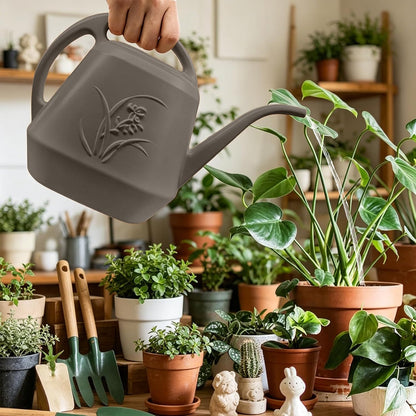 Plant Watering Can - 1 Gallon - Green - with Long Spout for Indoor and Outdoor Plant Garden